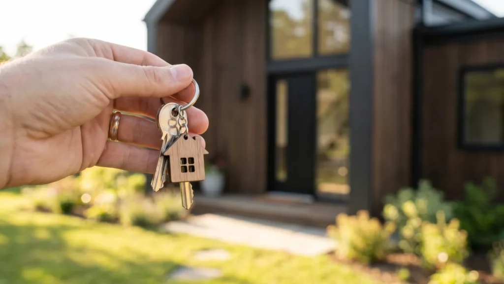 Remise des clés d'une maison après un achat immobilier